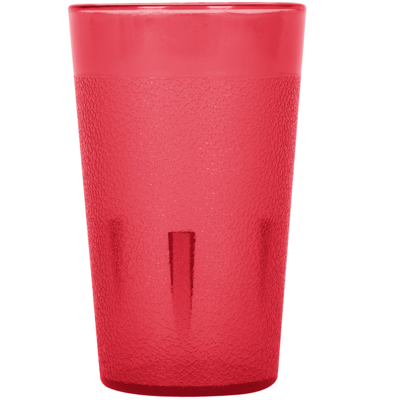 Pebbled Plastic Tumbler - 12/Pack-5 oz. Red 