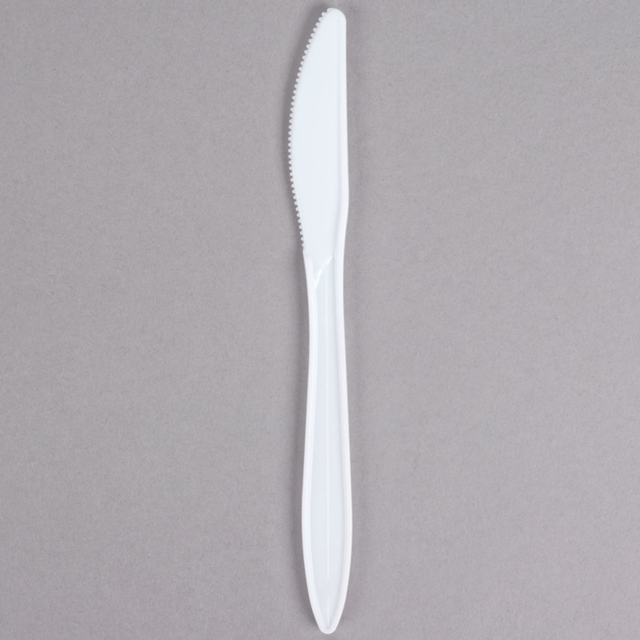 Plastic Knife - 1000/Case-Medium Weight White 