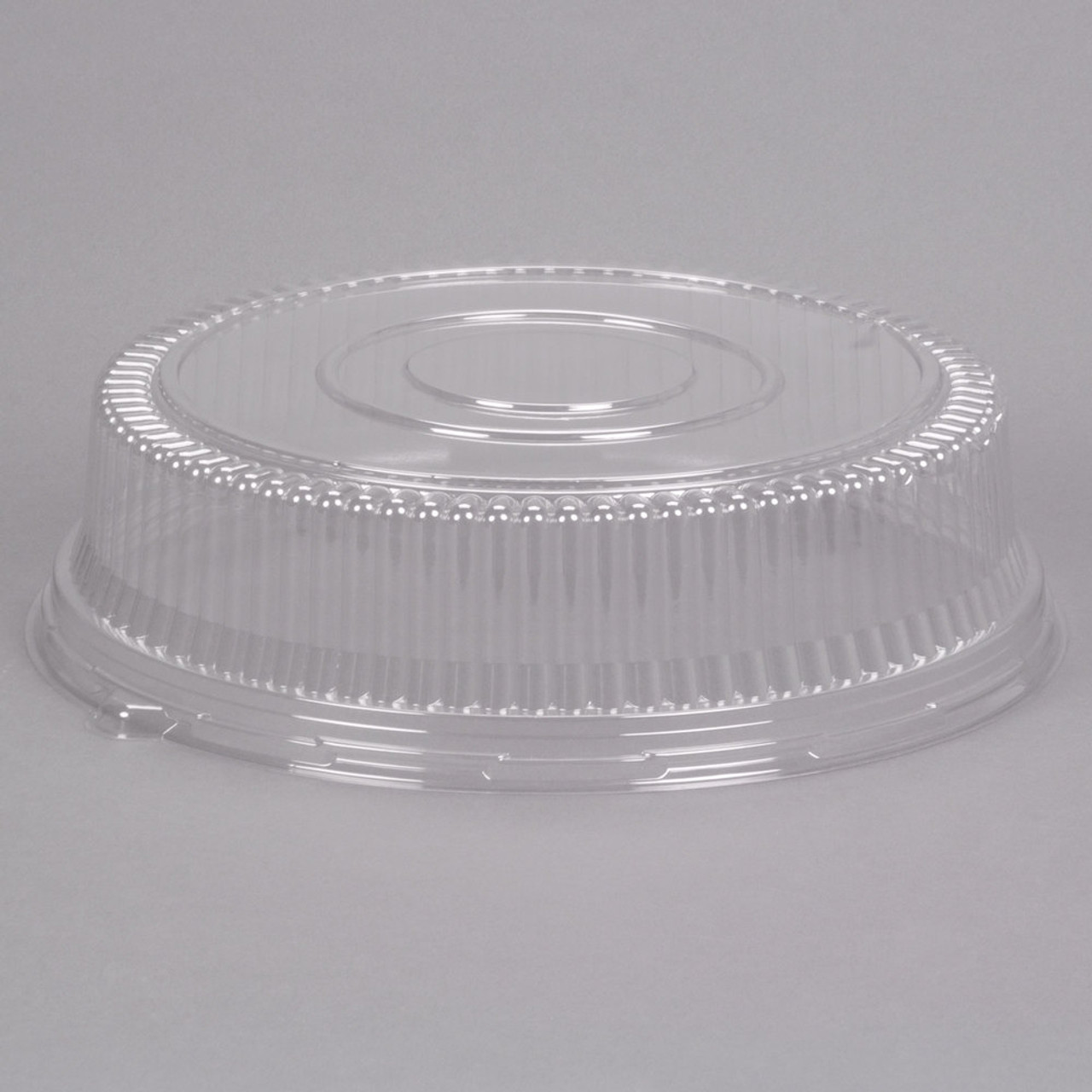 Clear Plastic Round High Dome Lid - 36/Case-Sabert 5516 16" 