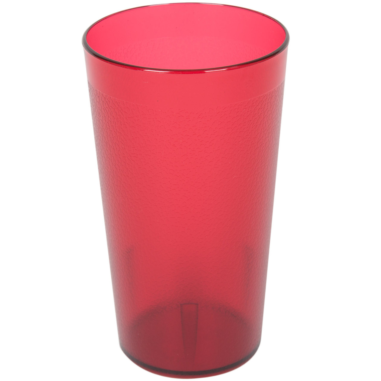 Pebbled Plastic Tumbler - 12/Pack-12 oz. Red 