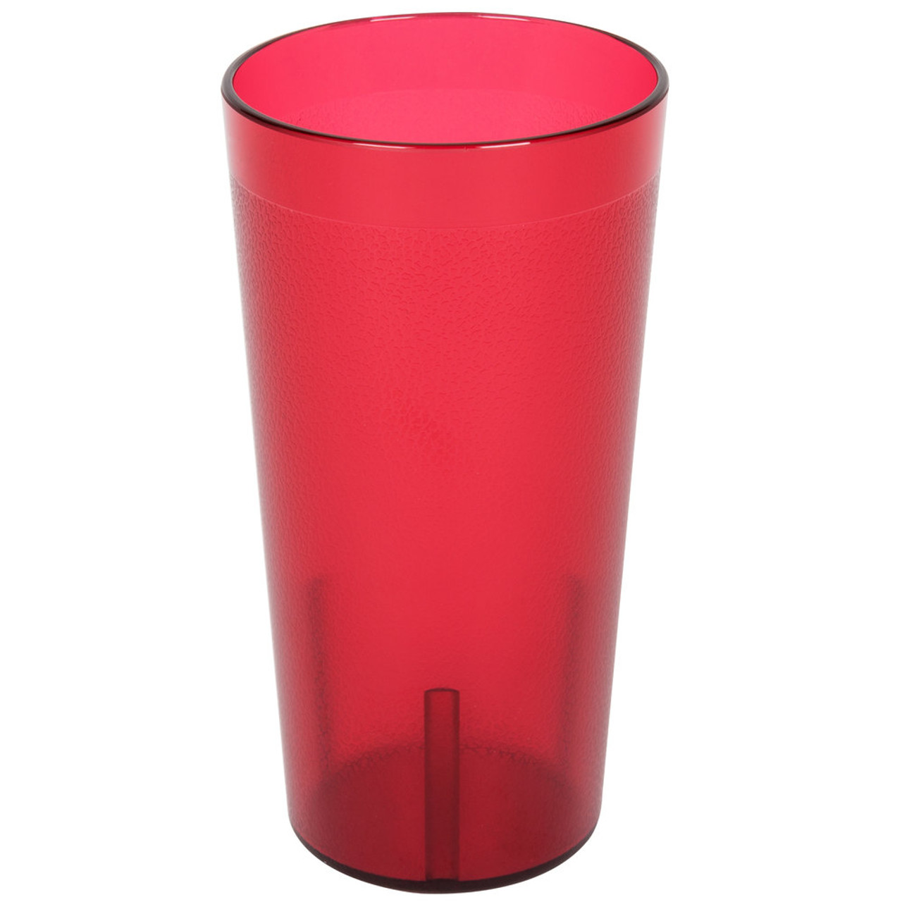 Pebbled Plastic Tumbler - 12/Pack-20 oz. Red 