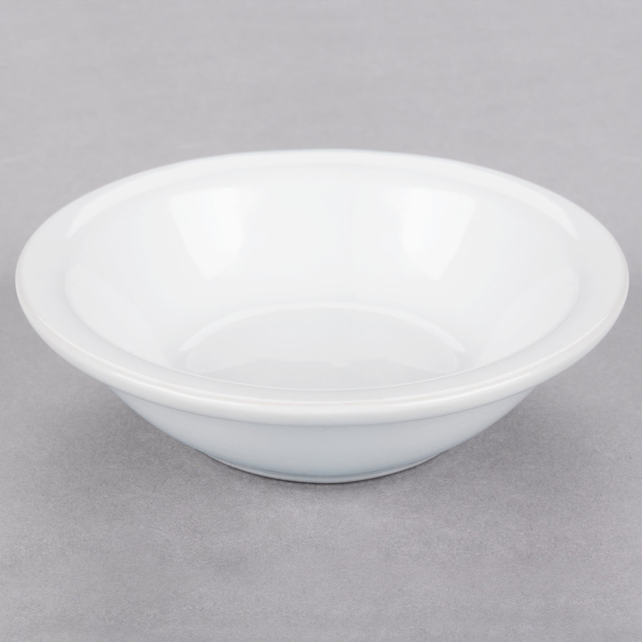 Bright White Rolled Edge China Fruit Bowl / Monkey Dish - 36/Case-3.5 oz. 