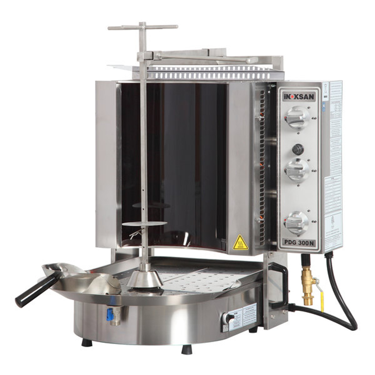Doner Kebab Machine / Vertical Broiler with Robax Glass Shield - 20-100 lb. Capacity-Inoksan PDG 300NR  