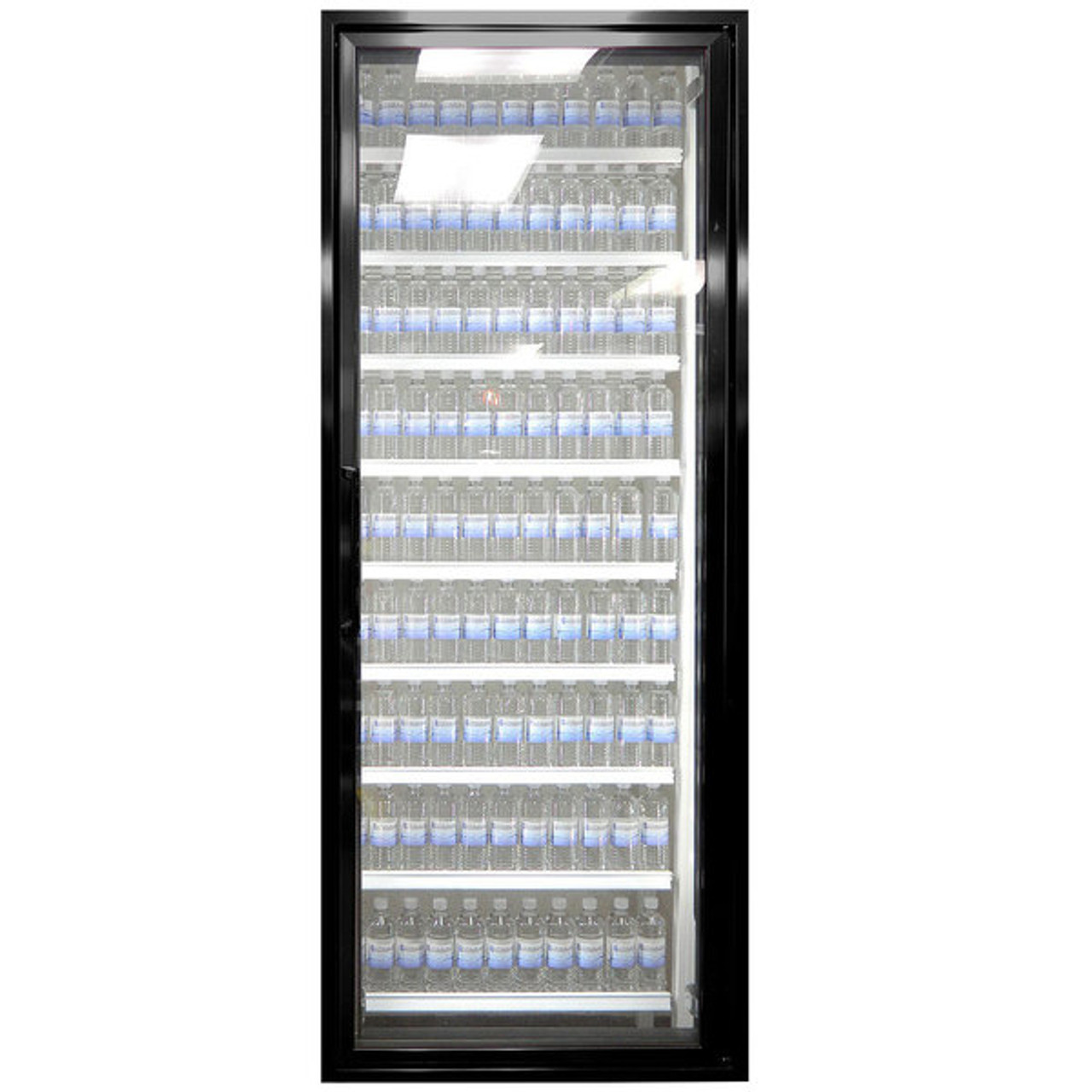 Classic Plus 26" x 72" Walk-In Freezer Merchandiser Door with Shelving - Satin Black, Right Hinge-Styleline CL2672-LT 