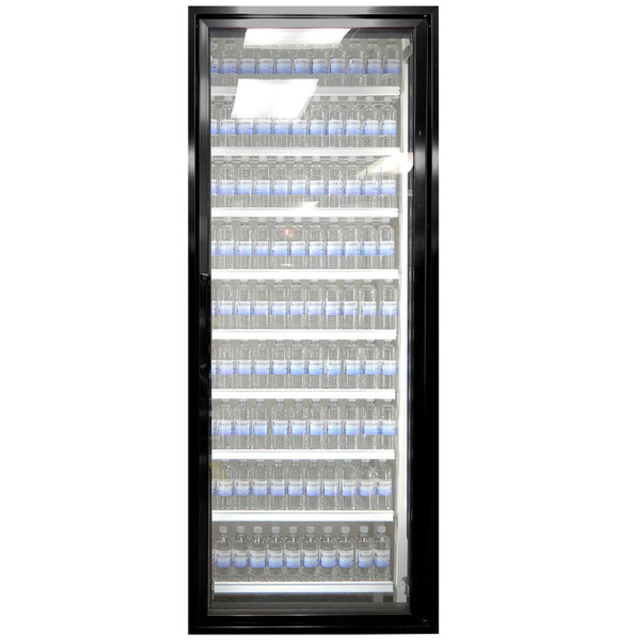 Classic Plus 30" x 72" Walk-In Freezer Merchandiser Door with Shelving - Satin Black, Right Hinge-Styleline CL3072-LT 