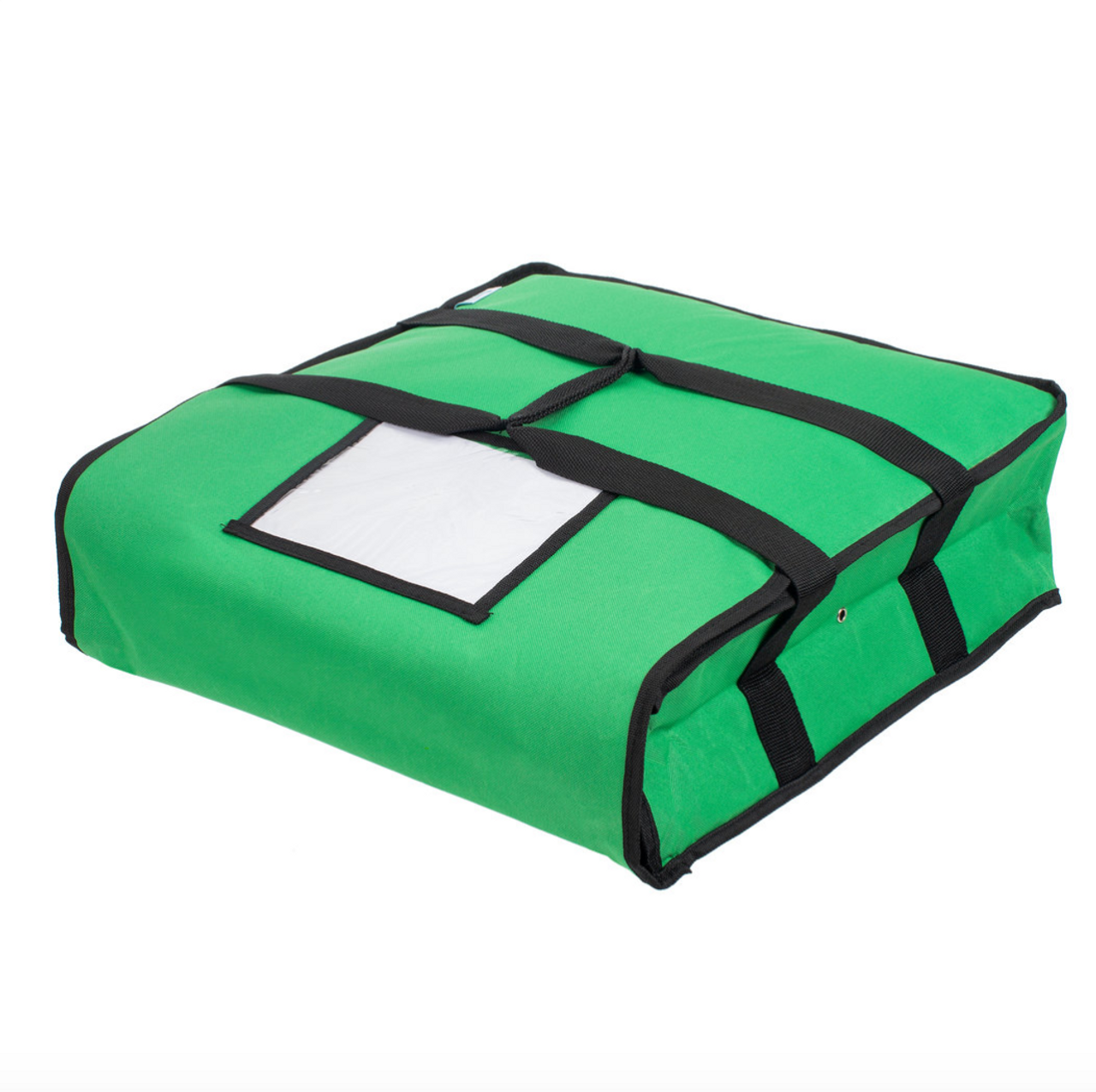 Pizza Delivery Bag, Green Nylon, 18" x 18" x 5" - Holds Up To (2) 16" Pizza Boxes or (1) 18" Pizza Box-Insulated 