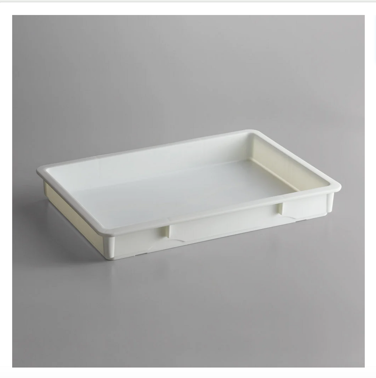 18" x 26" x 3" White Heavy-Duty Polypropylene Dough Proofing Box