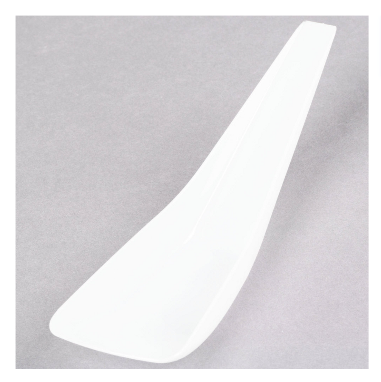 5" Tiny Tensils Disposable White Plastic Spoon - 10/Pack-white
