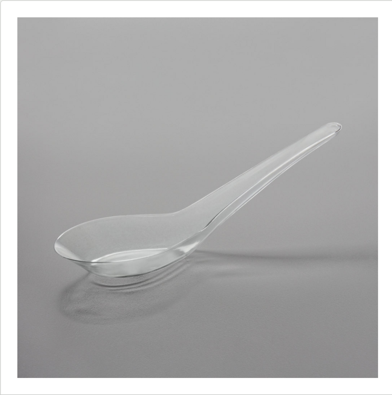Plastic Asian Soup Spoon - 200/Case-5 1/2" Clear 