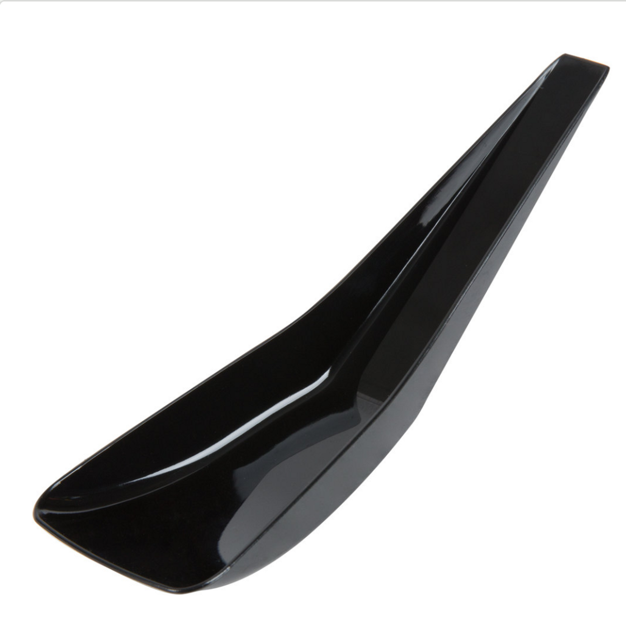 Tiny Tensils Disposable Black Plastic Spoon - 200/Case-5"bk
