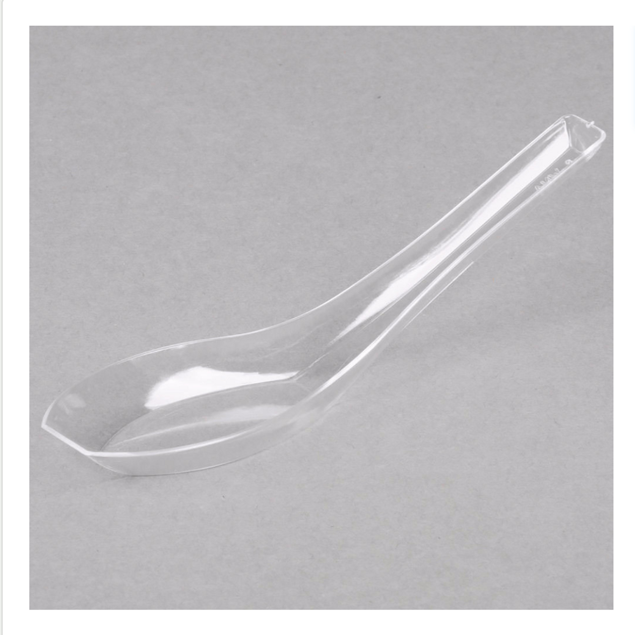 Asian Soup Spoon - 200/Case-Petites 5" Clear 