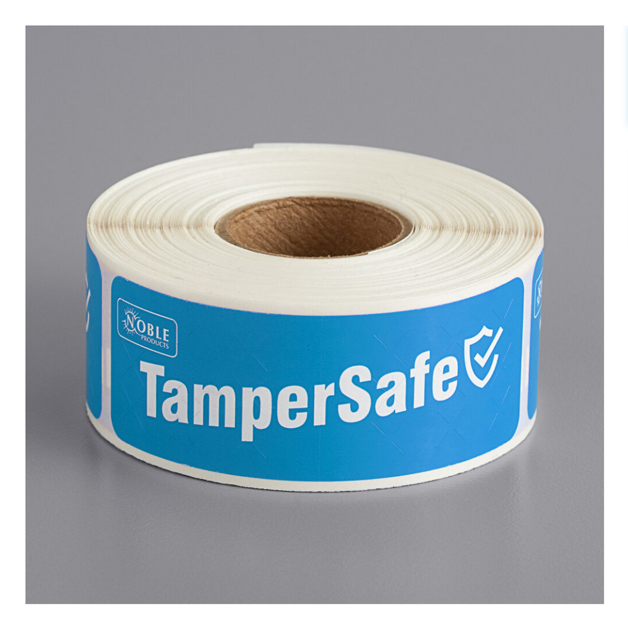 Customizable Blue Paper Tamper-Evident Label - 250/Roll-TamperSafe 1" x 3" 