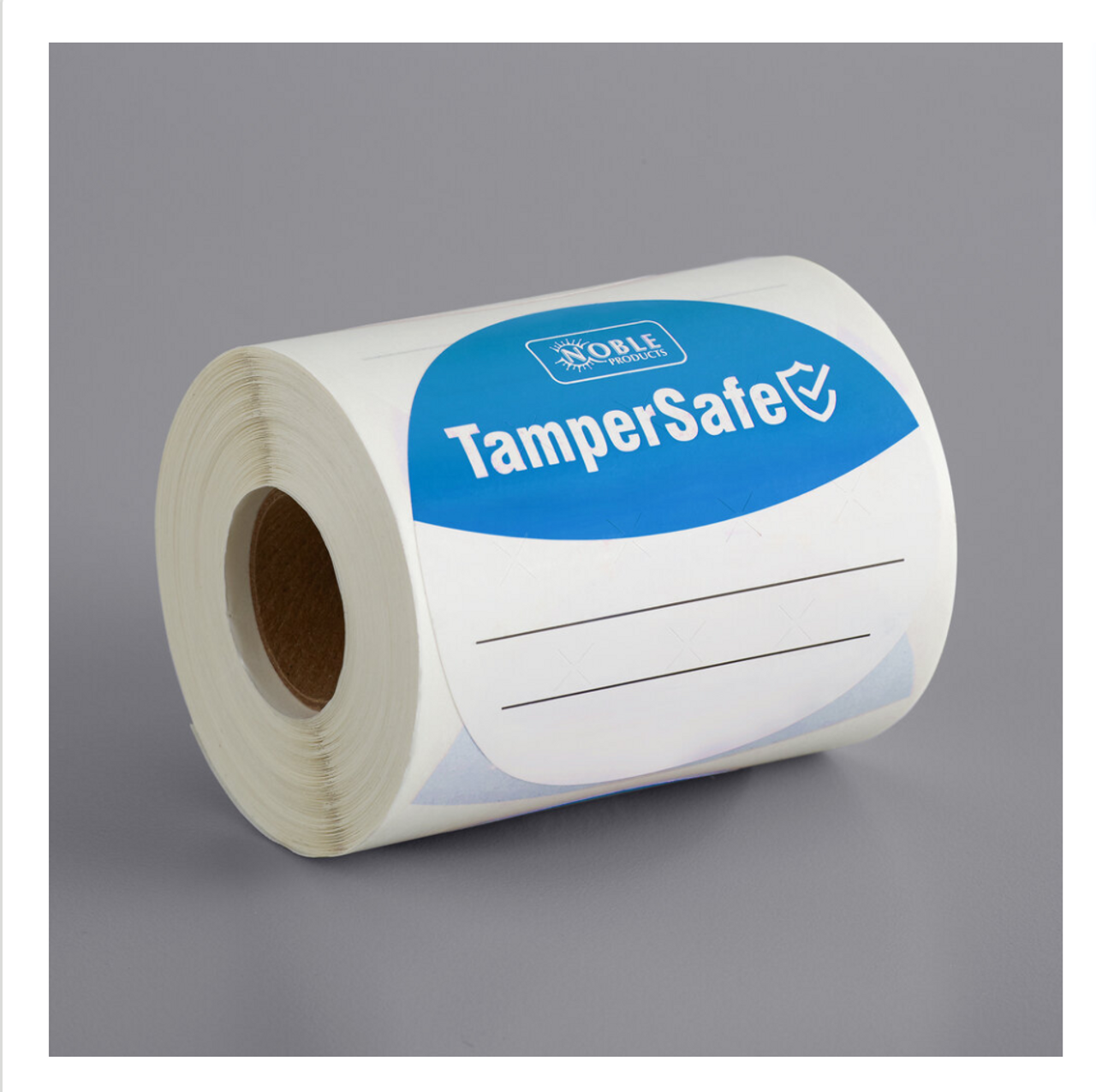  Customizable Blue Paper Tamper-Evident Label - 250/Roll-TamperSafe 3" Round