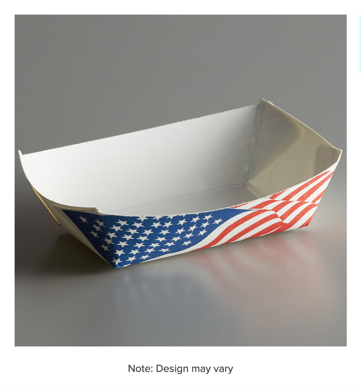 USA Flag Paper Food Tray - 1000/Case-#25 1/4 lb. 