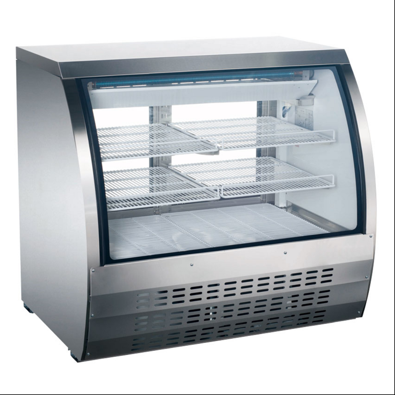 36-INCH REFRIGERATED FLOOR SHOWCASE WITH STAINLESS STEEL EXTERIOR