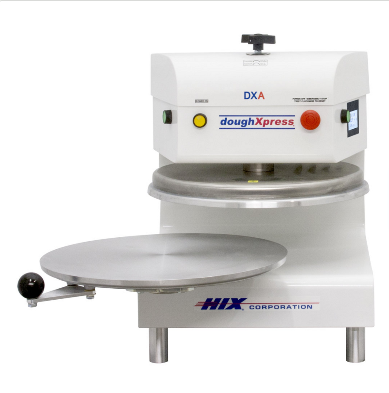 DoughXpress DXA-WH Automatic Pizza Dough Press 18" - White, Air Operated