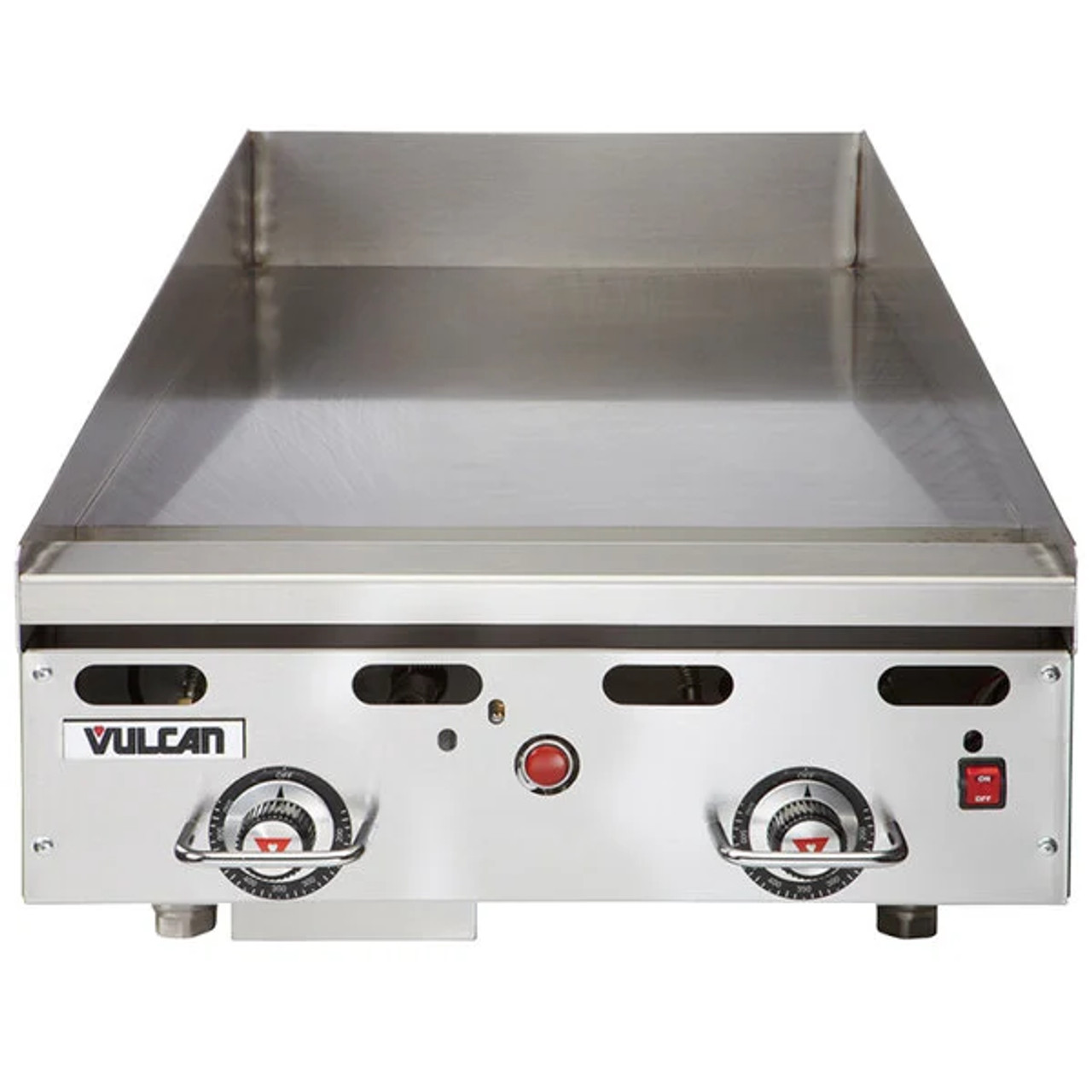 Vulcan 24RX-30 24" Polished Top Commercial Griddle with Snap-Action Thermostatic Controls and Extra Deep Plate - 54,000 BTU