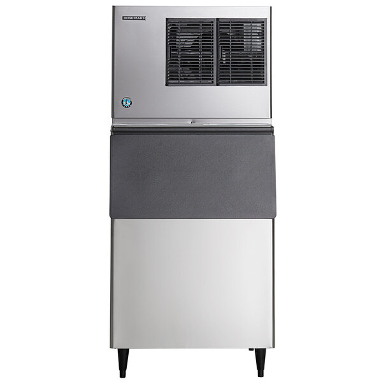 Hoshizaki KML-700MAJ Low Profile 30" Air Cooled Crescent Cube Ice Machine with Stainless Steel Finish Ice Storage Bin - 658 lb. Per Day, 500 lb. Storage