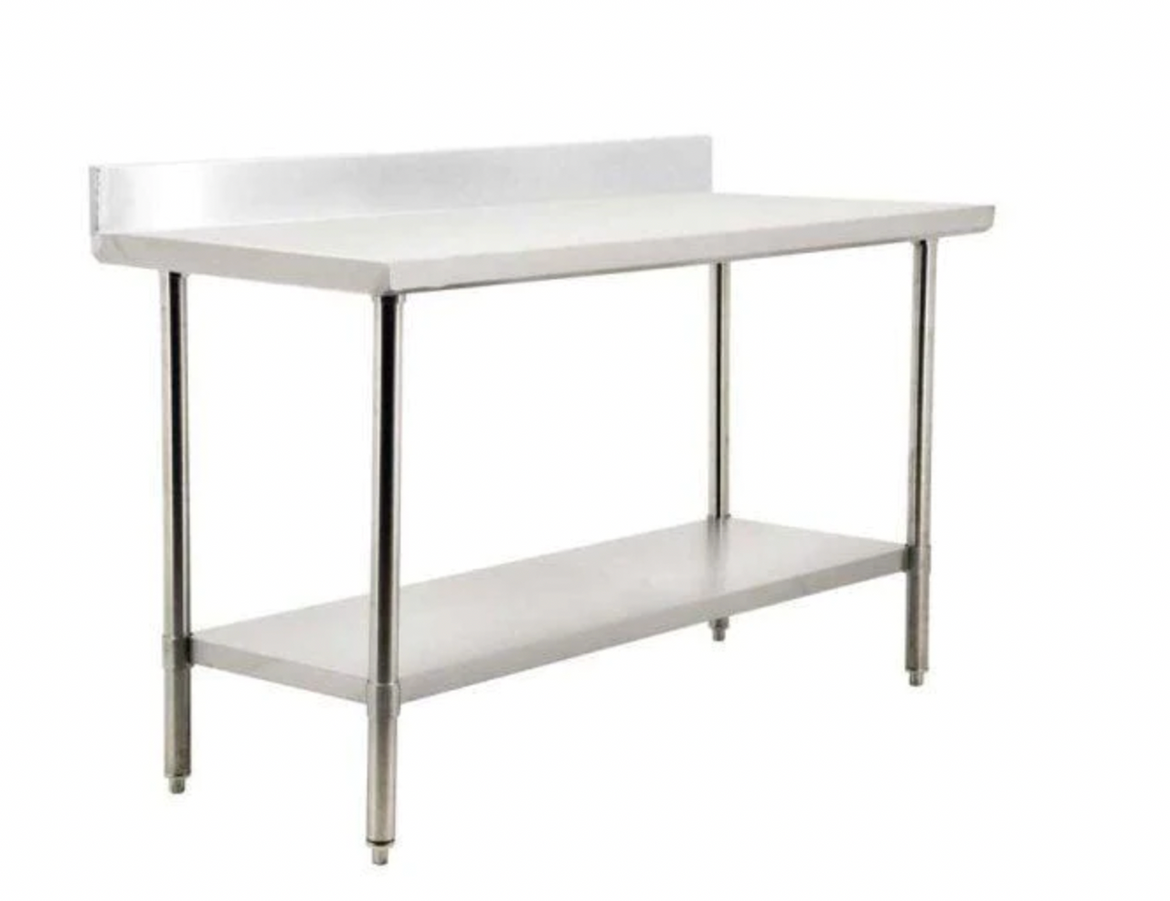 24" x 48" Stainless Steel Table With 4" Backsplash