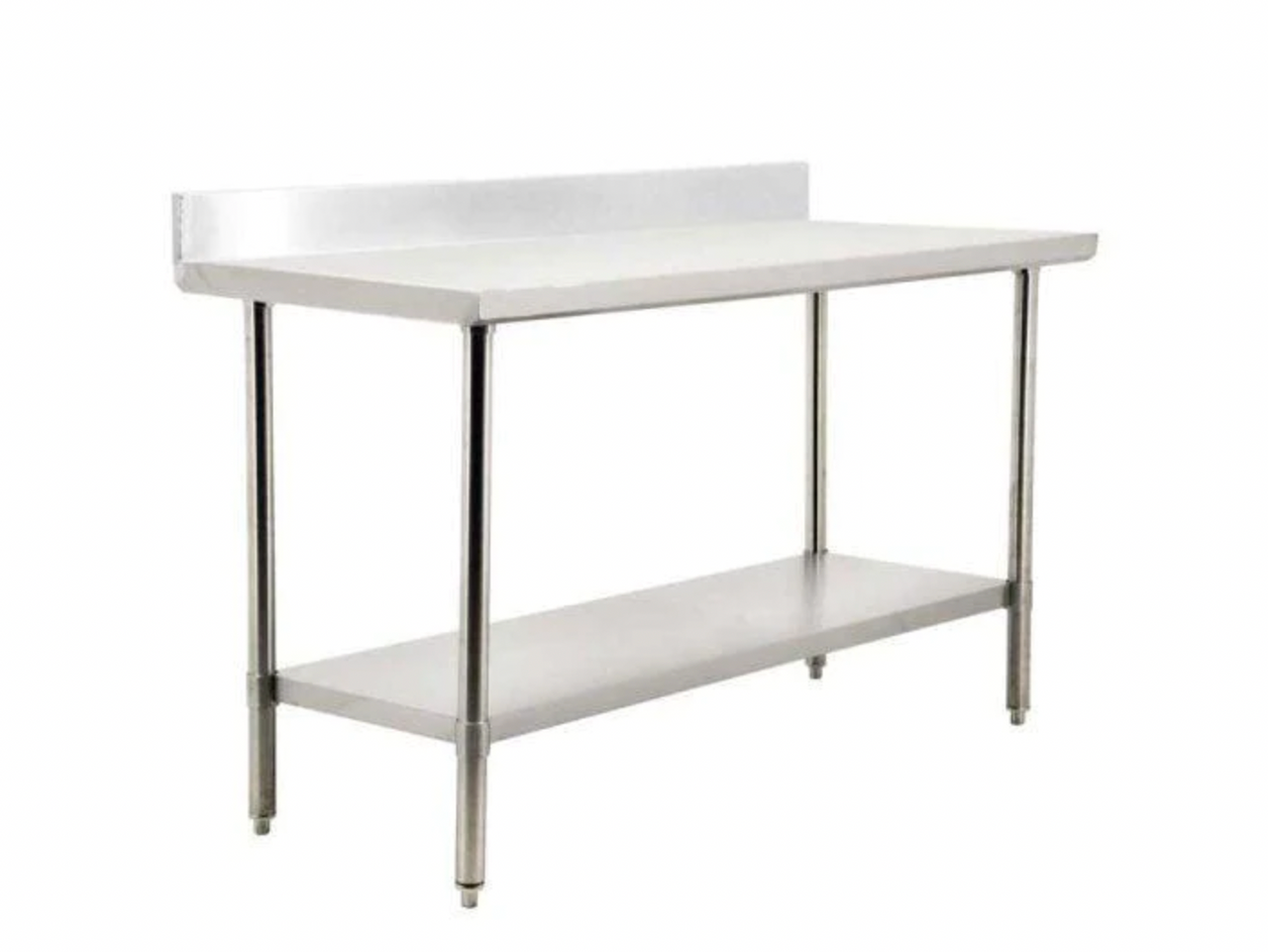 30" x 60" Stainless Steel Table With 4" Backsplash