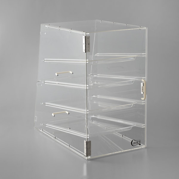 Choice 4 Tray Bakery Display Case with Front and Rear Doors 24" x 14" x 24" (176BDC4) SOCOLD