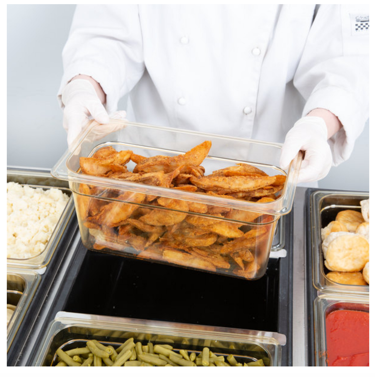 BUY | SHOP | Cambro, 36HP150, H-Pan™ 1/3, Size, Amber, High, Heat, Plastic, Food, Pan - 6" Deep