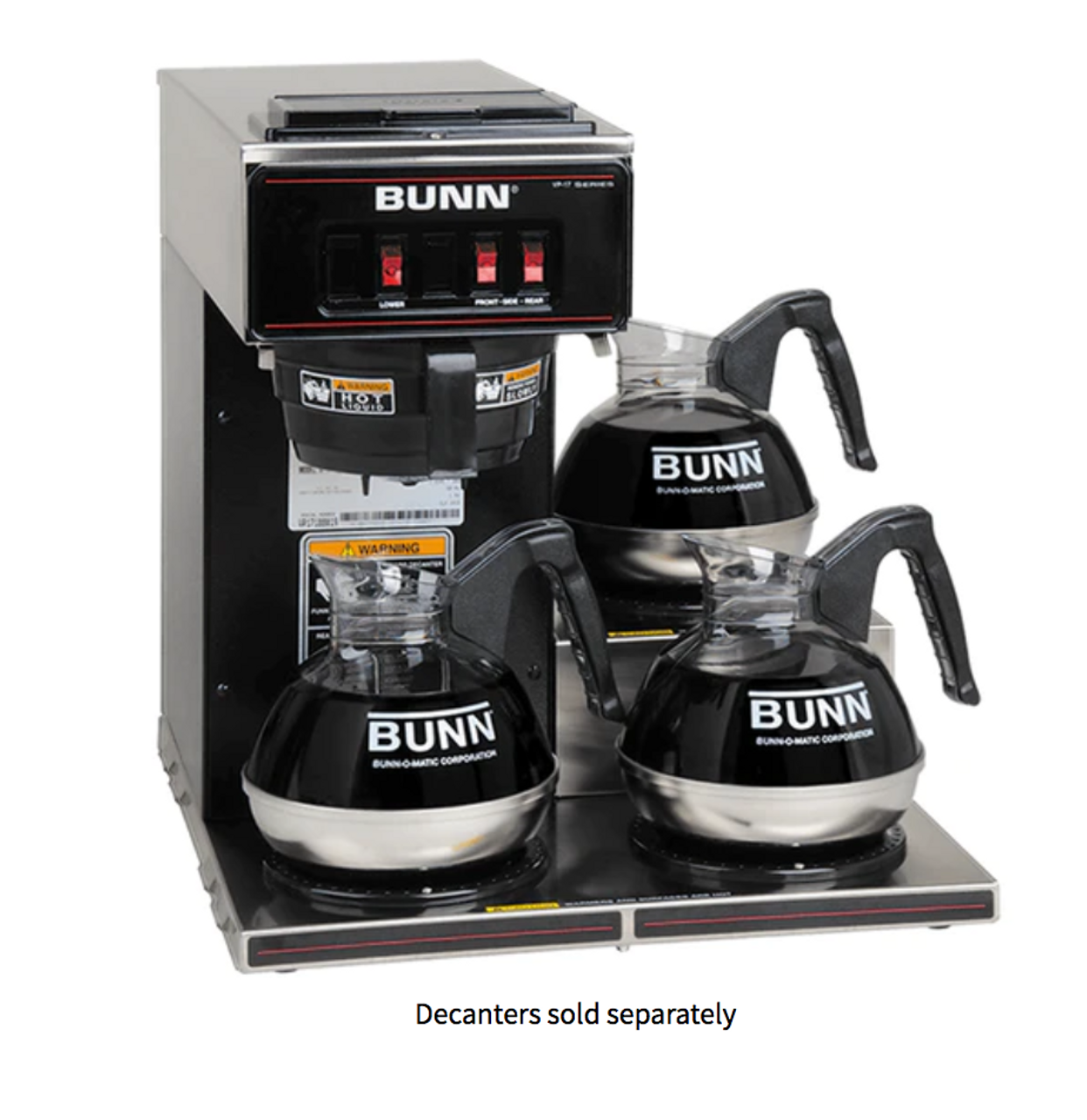 Buy | Shop | Bunn VP17-3 - Pourover, Commercial, Coffee, Maker, with, Three, Lower Warmers (13300.6004)