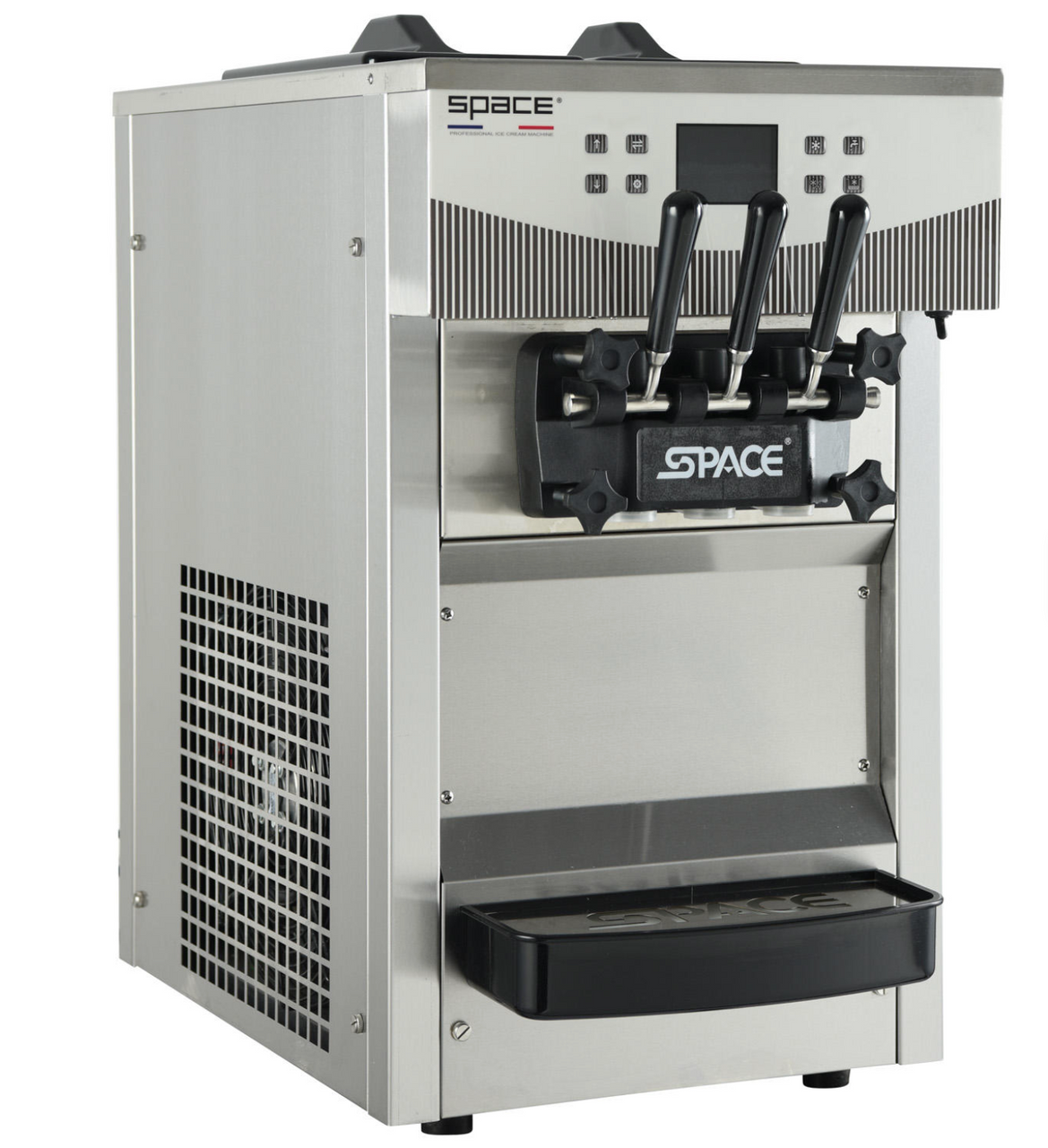 X003
Soft Serve Ice Cream Machine
Gravity Feed
Table model,Twin twist flavor
Feature
Offer all the popular soft serve variations from low or non-fat
ice creams to custards,yogurt and sorbet.
Freezing Cylinder
Two, 2*2 L
Mix Hopper
Two, 2*6 Liter
Capacity Per Hour
35 Liter
Mixture Agitator
Make the temperature of the mixture more uniform and have
better liquidity in hopper.
Silent Inverter Technology
Motor soft start,low noise, power saving and comfortable to
use.
Defrost for Cleaning
Increases efficiency during cleaning by heating frozen
product in cylinder, melt ice cream into liquid in 5 mins .
Auto closing dispensing valve
Automatically prevents product overflow after
dispense.Provides flexibility in dispense rate control.
Standby
Maintains product temperature in both mix hopper and
freezing cylinder below 4.4°C (40° F) overnight
