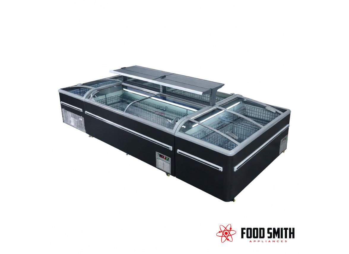 72” Combined Island Freezer with Sliding Glass Top 