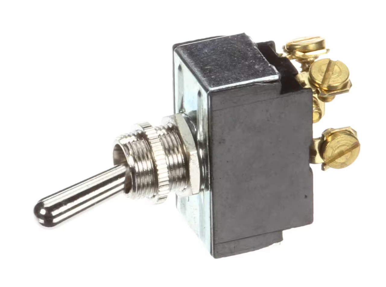 [ TOGGLE ] [ FITS HOLE 1/2" ] [ ON/OFF ] [ DPST ] [TERMINALS 4 (SCREWS) ] [ AMP/VOLT 20A/125V, 10A/277V ] [ COLOR SILVER] BERKEL SLICER 807, 808, 817, 818, 909, 919 CECILWARE FFW, FW, FWL FRYMASTER FRYER FWH-1 JACKSON DISHWASHER MASTER POWER SWITCH 10, 44, 50, 100, 10APRB MERCO FOOD WARMER VULCAN BROILER IR1, IR2, IR44, IR44 (OLD IR-744P) FRYER 7494E, 7495E OVEN TAG, VF1, VF1D, VF2, VF2D, VF90, VFD90, VMF1, VMF1D, VMF2, VMF2D