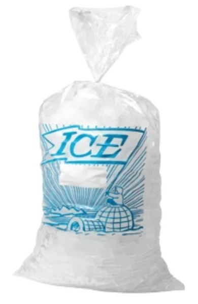 Ice Bags , 8lb With Blue Ice Logo 1000pcs