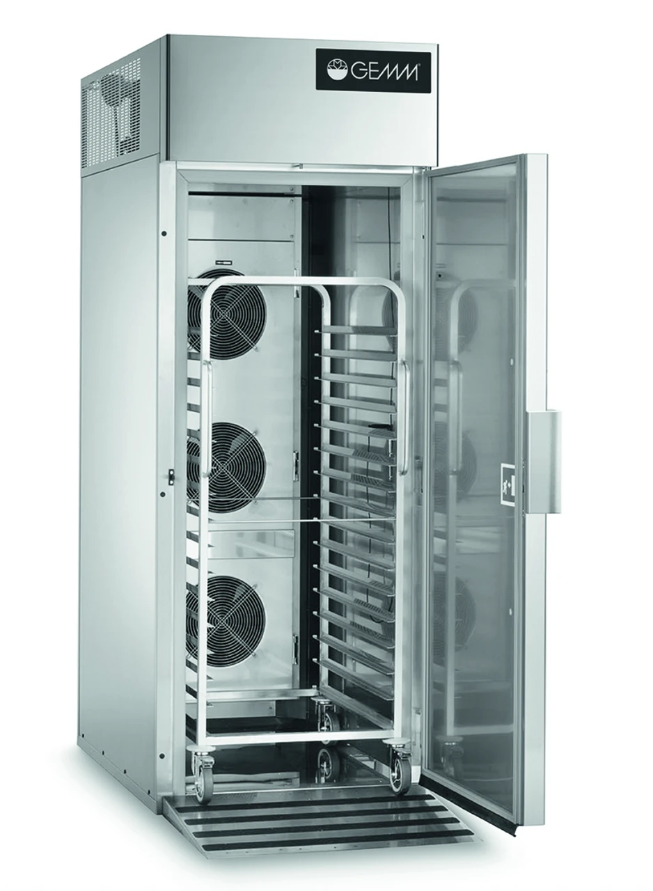 This high capacity roll-in blast freezer designed for medium to large-scale food production. Engineered to rapidly reduce food temperature while ensuring optimal food safety and preserving texture and flavours. The advanced control system allows precise cycle management for consistent recipes results.

    Core temperature probe with automatic detection for precise control.
    Roll-in design compatible with GN trolley for efficient loading.
    Touchscreen control panel with programmable cycles and multilingual interface.
    Hard or soft chilling and blast freezing with time or probe based parameters.
    Automatic defrost system and self-diagnostic function for reliability and maintenance support.