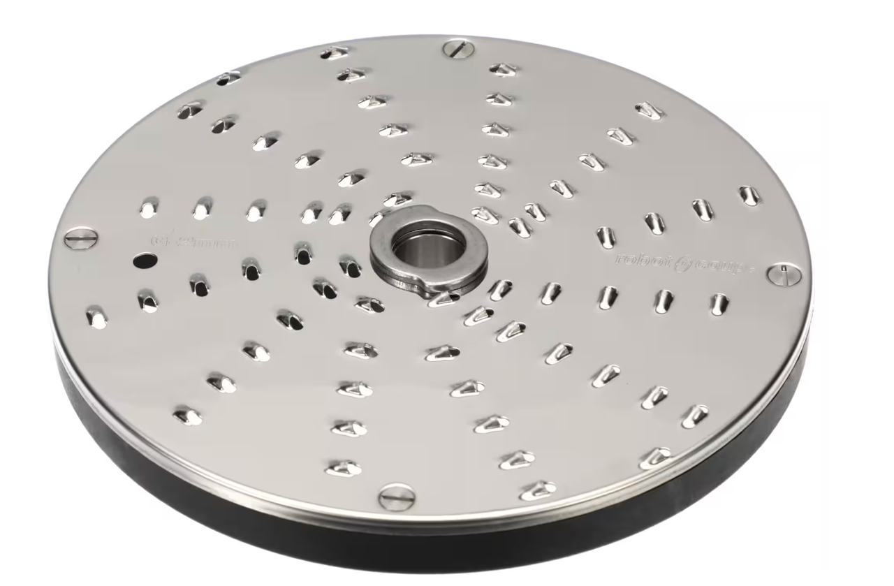 Robot Coupe 28057W Details

Grate 5/64" (2 mm) strips of carrots, grind graham crackers, or make a flaky chocolate topping with the Robot Coupe 28057 grating / shredding disc! This grating / shredding disc is compatible with select Robot Coupe food processors so you can add the perfect touch to any dish, from salads to mousse.