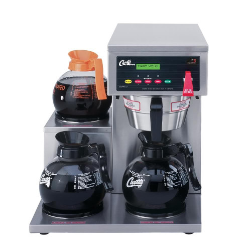 12 Cup Coffee Brewer with 3 Lower Warmers on Left - 120V-Curtis ALP3GTL12A000 