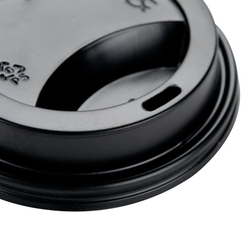 Paper Cup Travel Lid - 1000 / Case-8 oz. Black Hot 