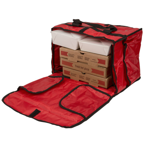 Nylon Sandwich Delivery Bag- Red Deluxe Insulated 