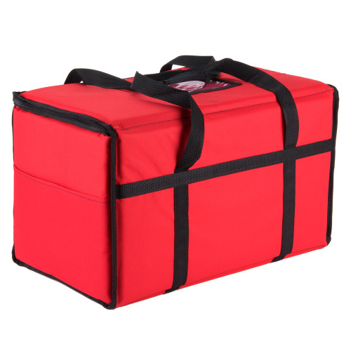 Insulated Nylon Food Delivery Bag-22" x 12" x 12" Red 