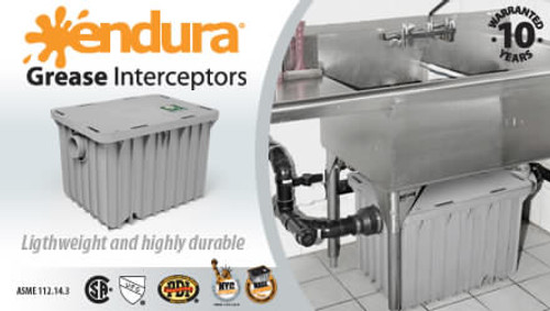 Canplas Endura Grease Trap / Interceptor - 35GPM (4" Connection)