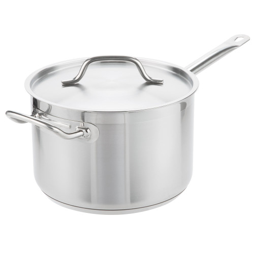 Vigor SS1 Series 2 Qt. Stainless Steel Sauce Pan with Aluminum