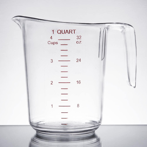 Plastic Measuring Cup with Gradations-1 Qt. Clear 