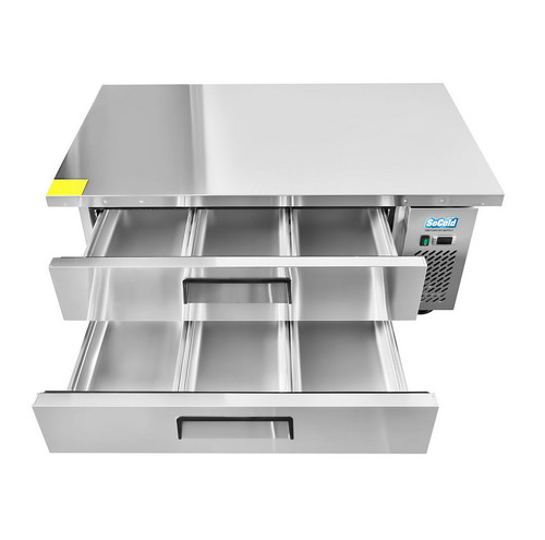 60" 2-Drawer Refrigerated Chef Base with Extended Top 