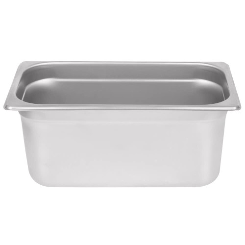 Standard Weight Anti-Jam Stainless Steel Steam Table / Hotel Pan - 6" Deep-1/3 Size 