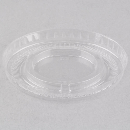 Choice 32 oz. Translucent Cold Cup Flat Lid with Straw Slot - 100/Pack