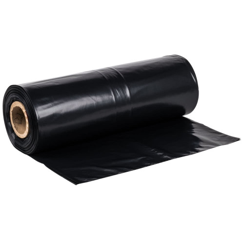 Lavex Hercules 45 Gallon 2 Mil 40 x 46 Low Density Heavy-Duty Black Can  Liner / Trash Bag - 100/Case