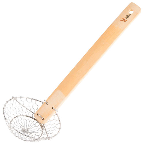 Bamboo-Handled Coarse Skimmer-4" Round 