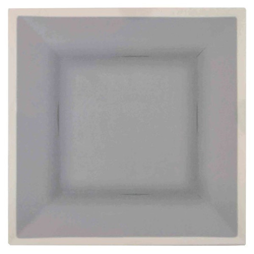 Graham 6" Square Gray Melamine Plate with Ivory Edge-Thunder Group SD3206H 