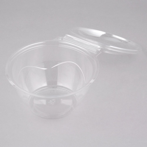 Clear Tamper-Visible 32 oz. Round Bowl with Lid - 150/Case-Polar Pak 5HGR032-TV-F 