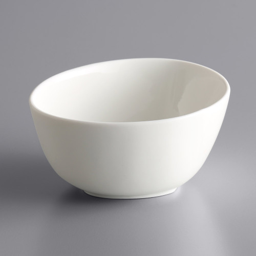 8.5 oz. Cream White Tall Coupe Porcelain Bowl / Bouillon Cup - 24/Case
