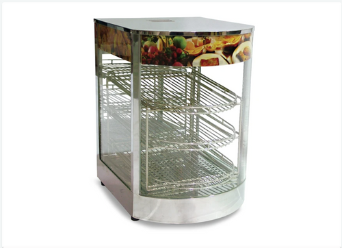 14" Display Warmer With Curved Glass 