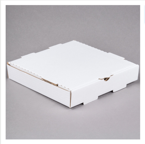 Corrugated Plain Pizza / Bakery Box - 50/Bundle-10" x 10" x 2" White 